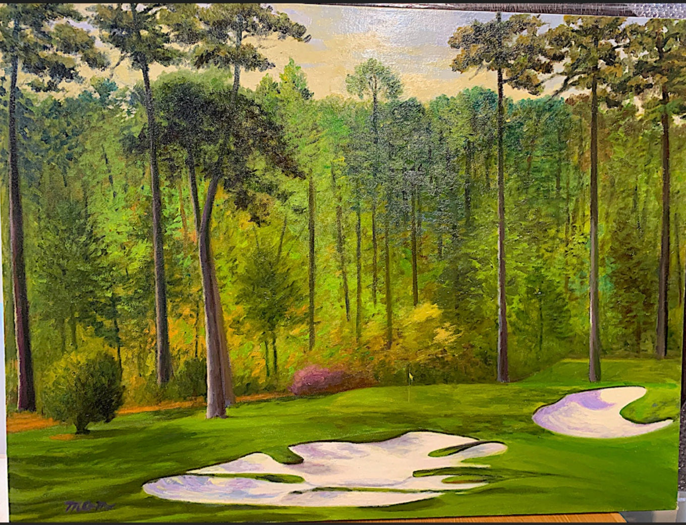 Augusta National Golf Club, Hole #10- Original Oil Painting On Canvas