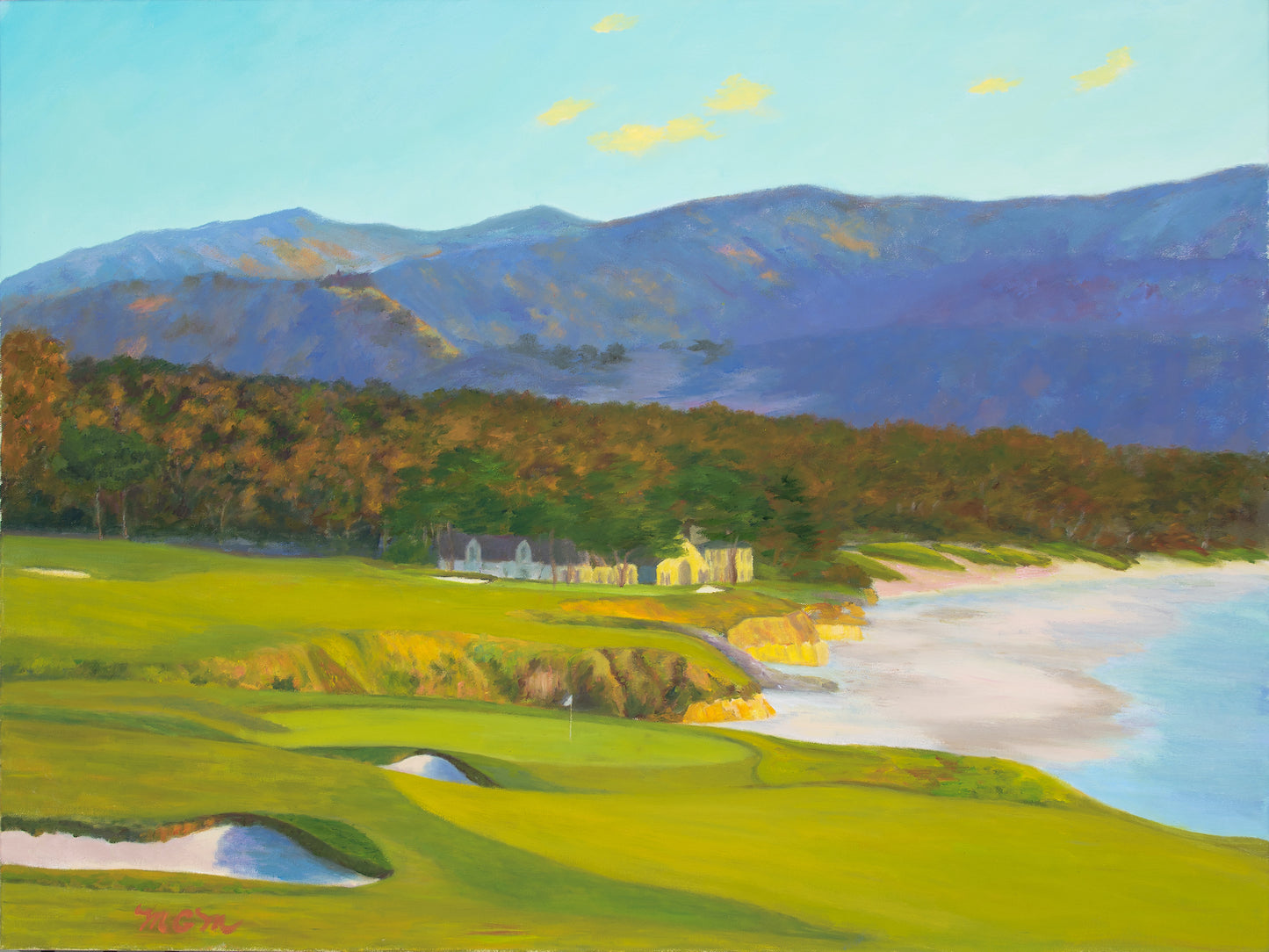 "Golden Pebble Beach" Hole 9 and 10 at Pebble Beach Golf Club